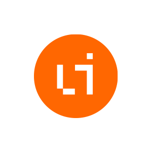 Um círculo laranja com a letra l dentro dele