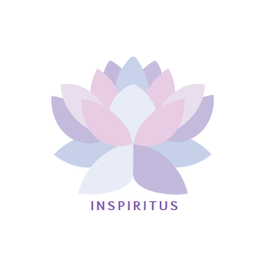 Um logotipo para uma empresa chamada inspiritus com uma flor de lótus