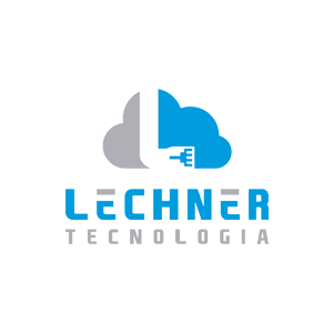 Um logotipo para a lechner tecnologia com uma nuvem e um plugue
