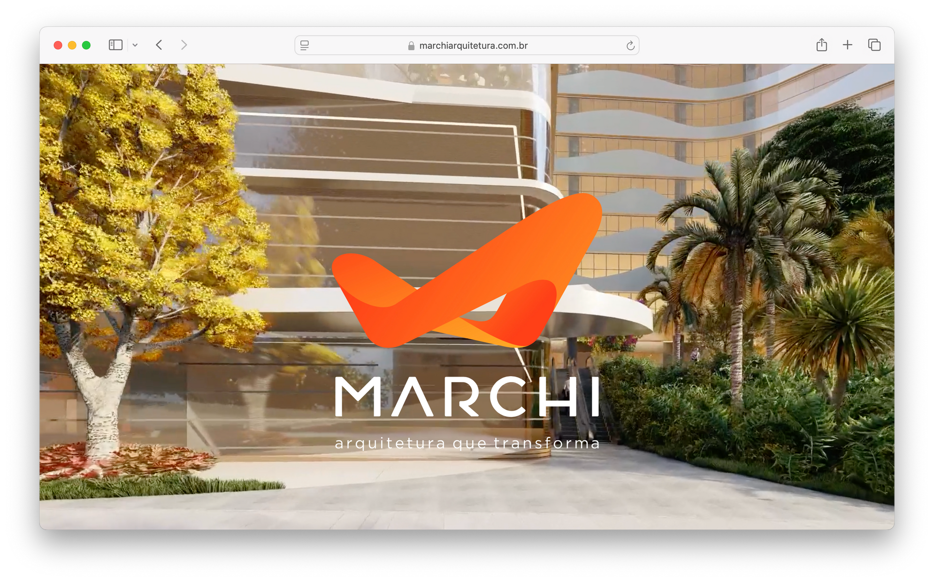 Site institucional do escritório MARCHI ARQUITETURA criado pela 83.digital