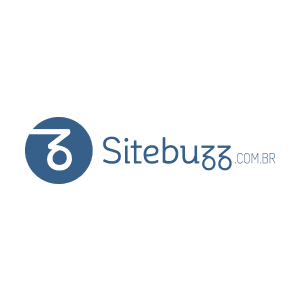 Um logotipo para sitebuzz.com.br é mostrado em um fundo branco.