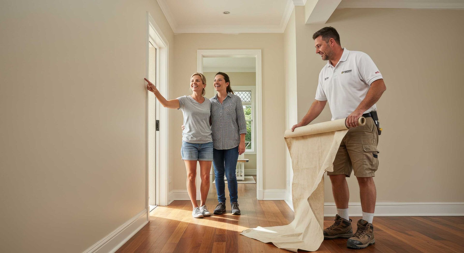 Happy Homeowners after Water Damage Painting of Glide Painters Mackay QLD Australia