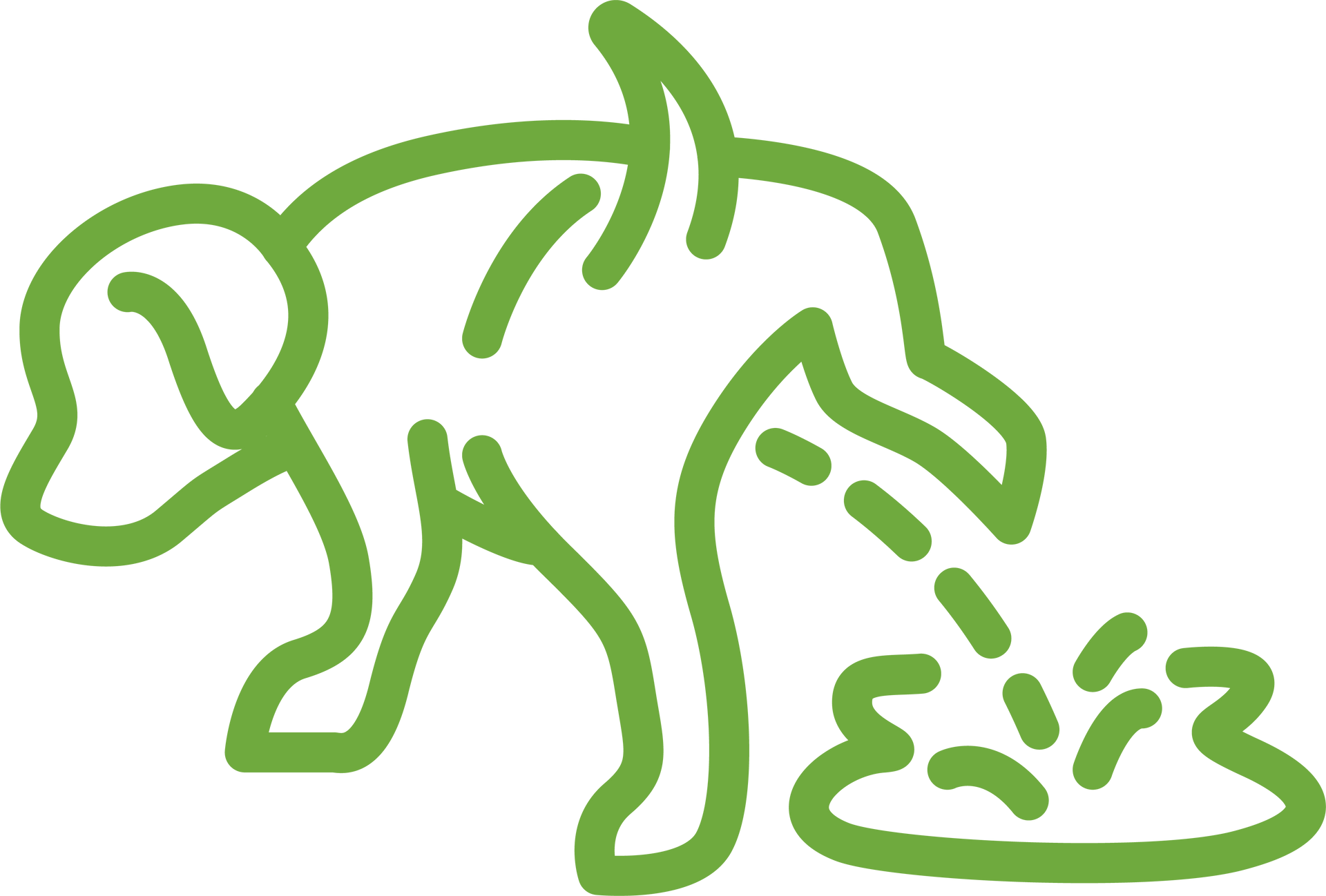 A green eco friendly logo with a recycling symbol in a circle.