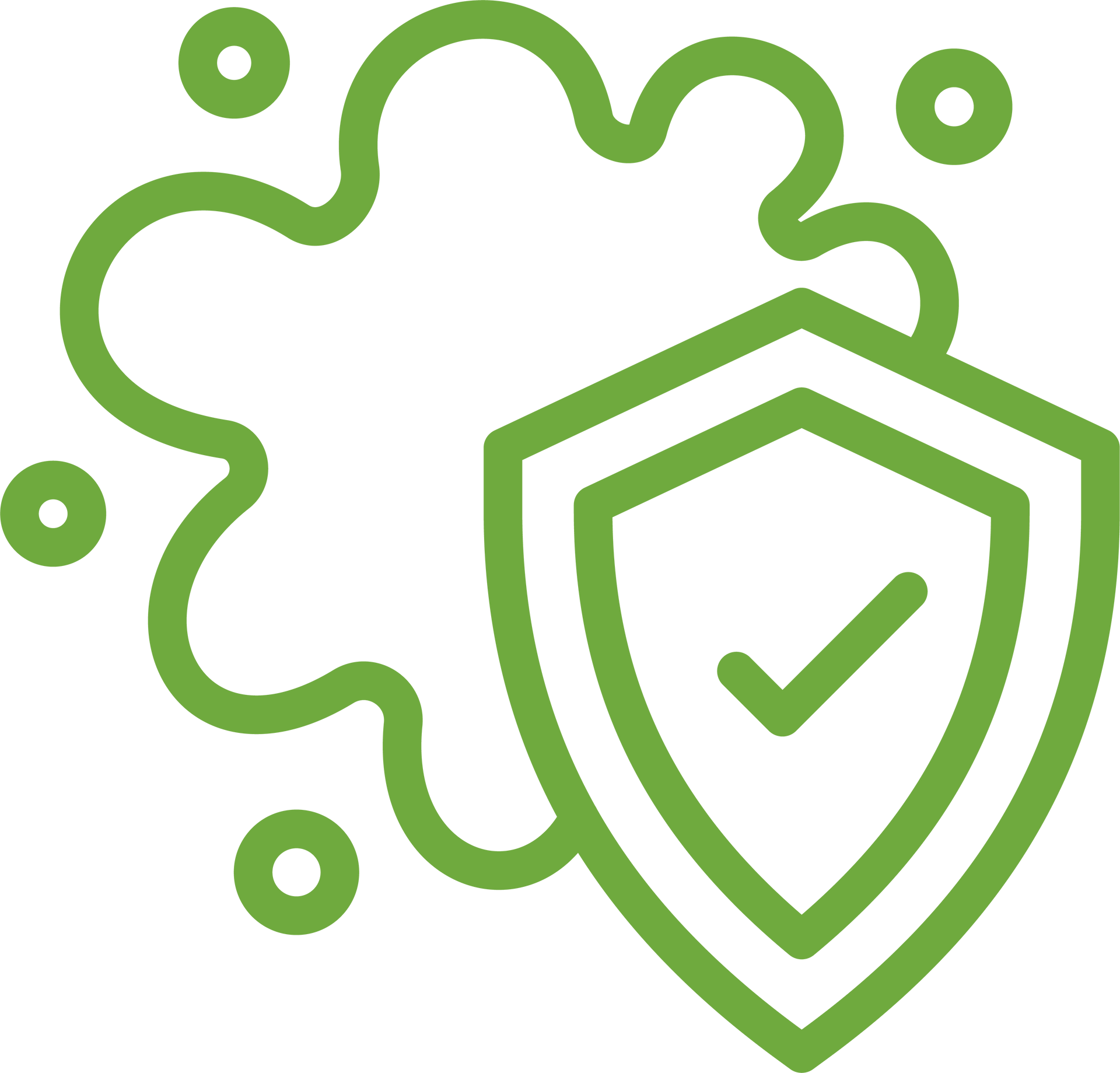 A green eco friendly logo with a recycling symbol in a circle.