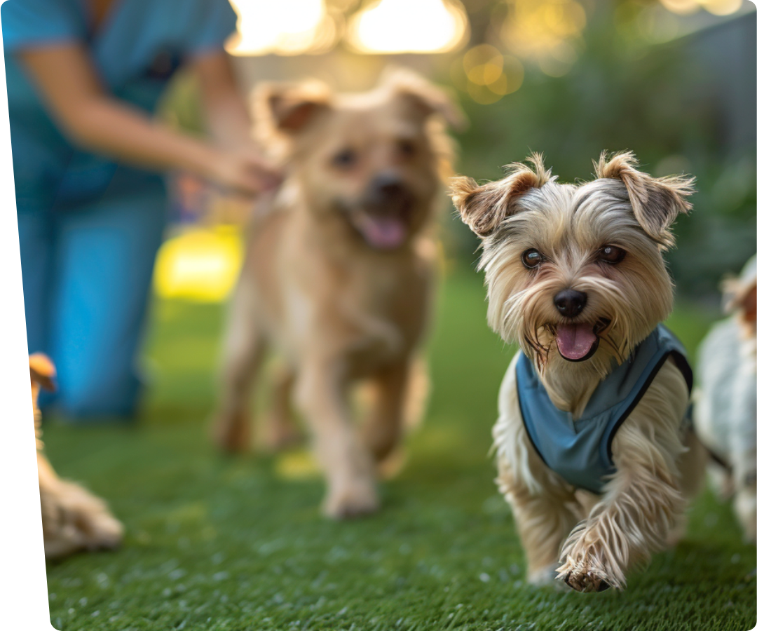 kunstgras voor honden kleine hond bij dierenarts