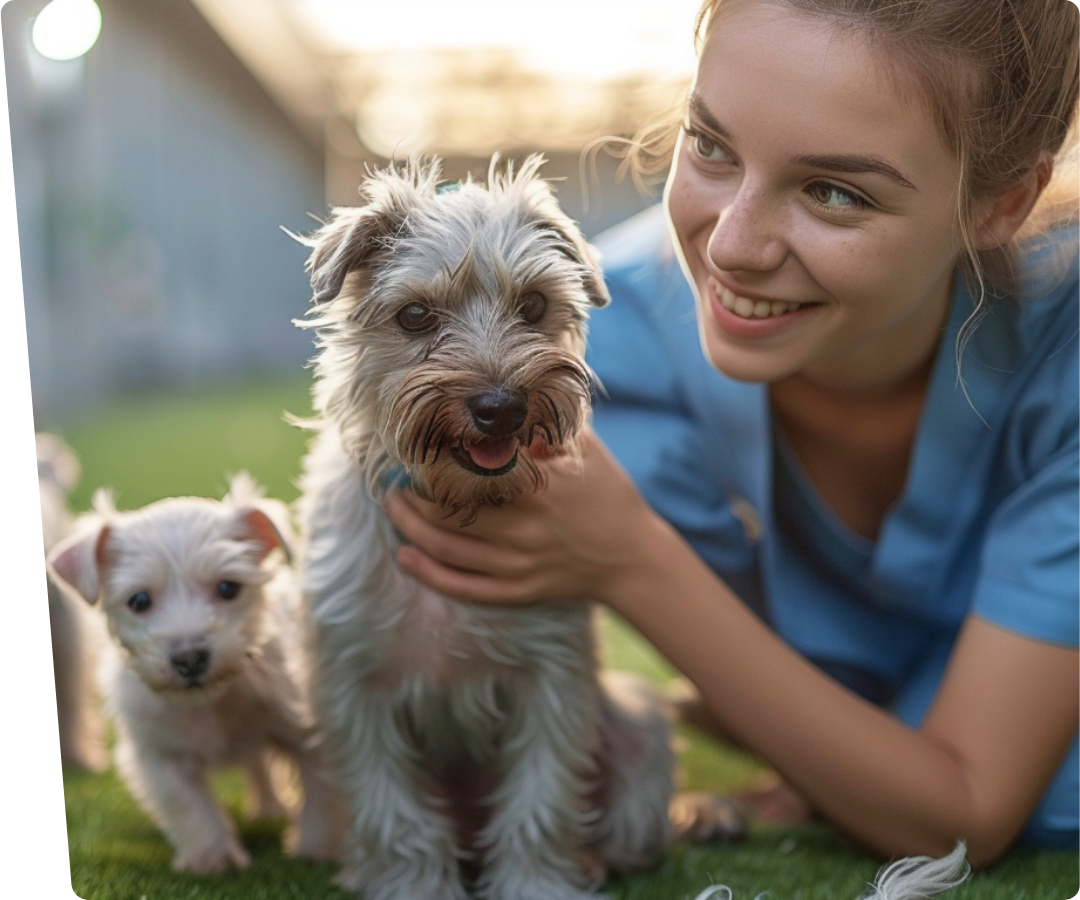 kunstgras voor honden kleine honden bij de dierenarts