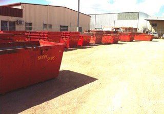 Red Skippy  Skip Bins Outside —  – Skippy Skips