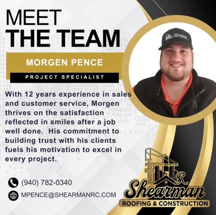 A picture of a man with the name morgen pence on it