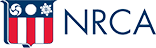 A logo for nrca with an american flag on it.