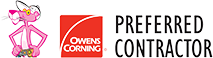 Pink panther is a preferred contractor for owens corning