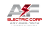 Logo for ASF Electric Corp featuring a red lightning bolt between the letters 
