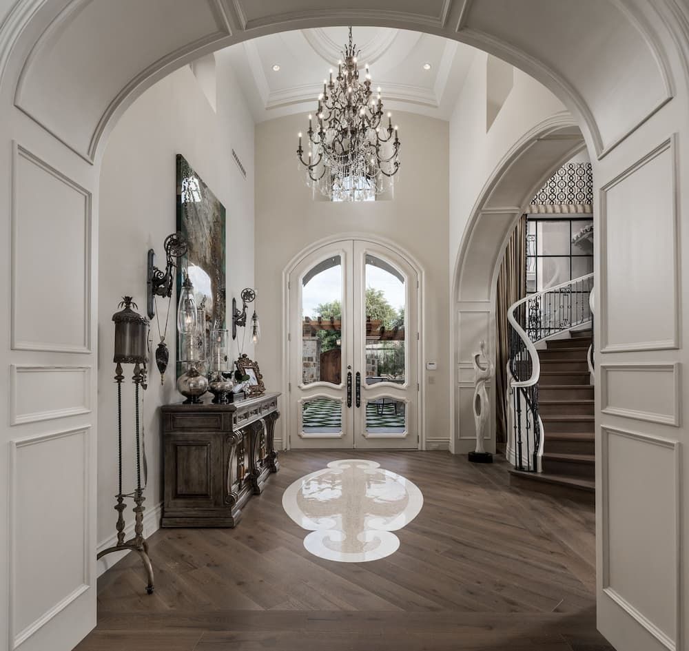 Elegant arched doorway with molding Elegant arched doorway with molding