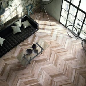 wood-look tile flooring