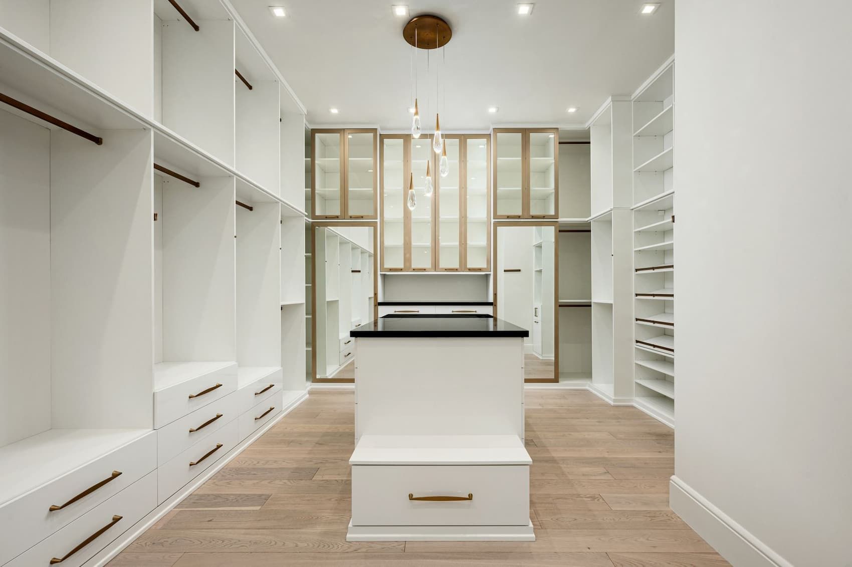 Storage Drawers And Gold Accents