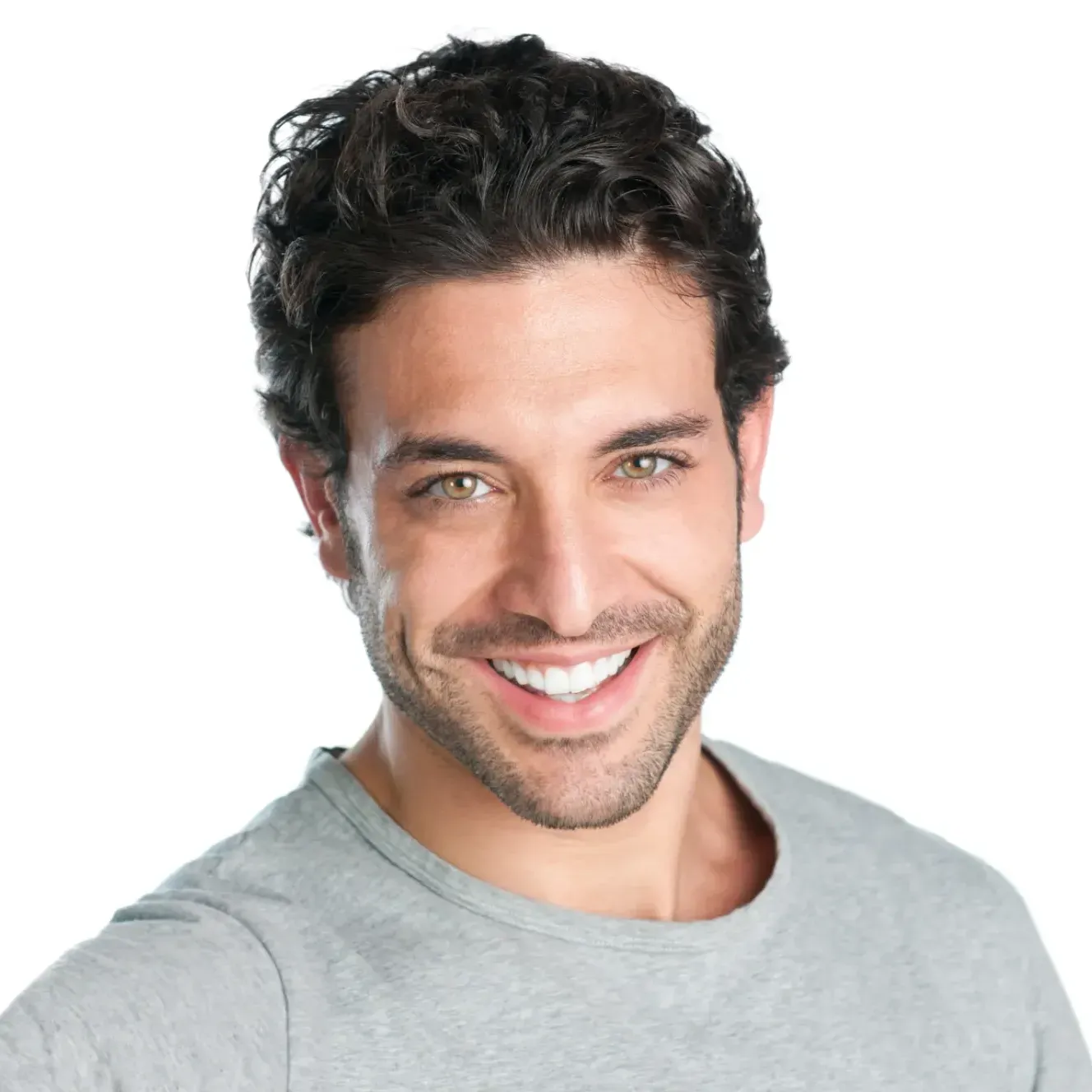 Man with invisalign aligners