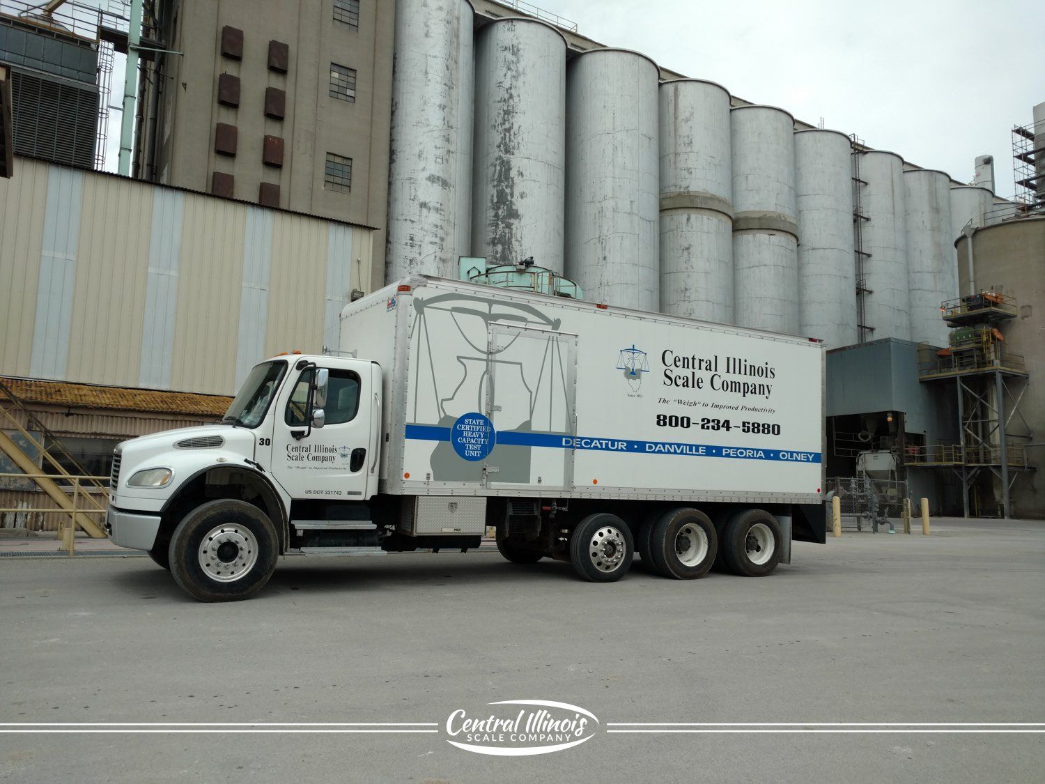 Huge White Truck — Tilton, IL — Central Illinois Scale Co