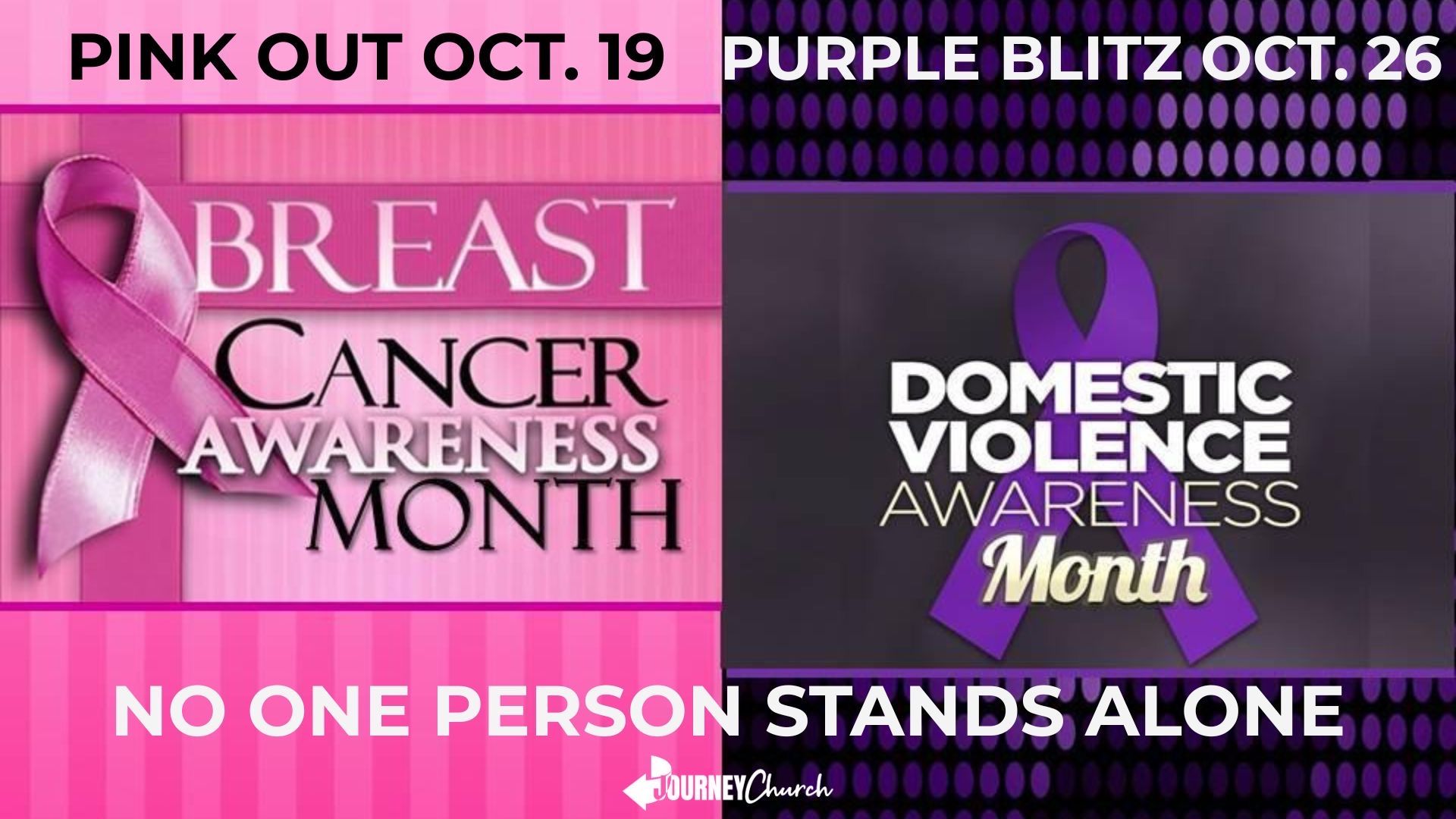 Pink out Purple Blitz October Awareness