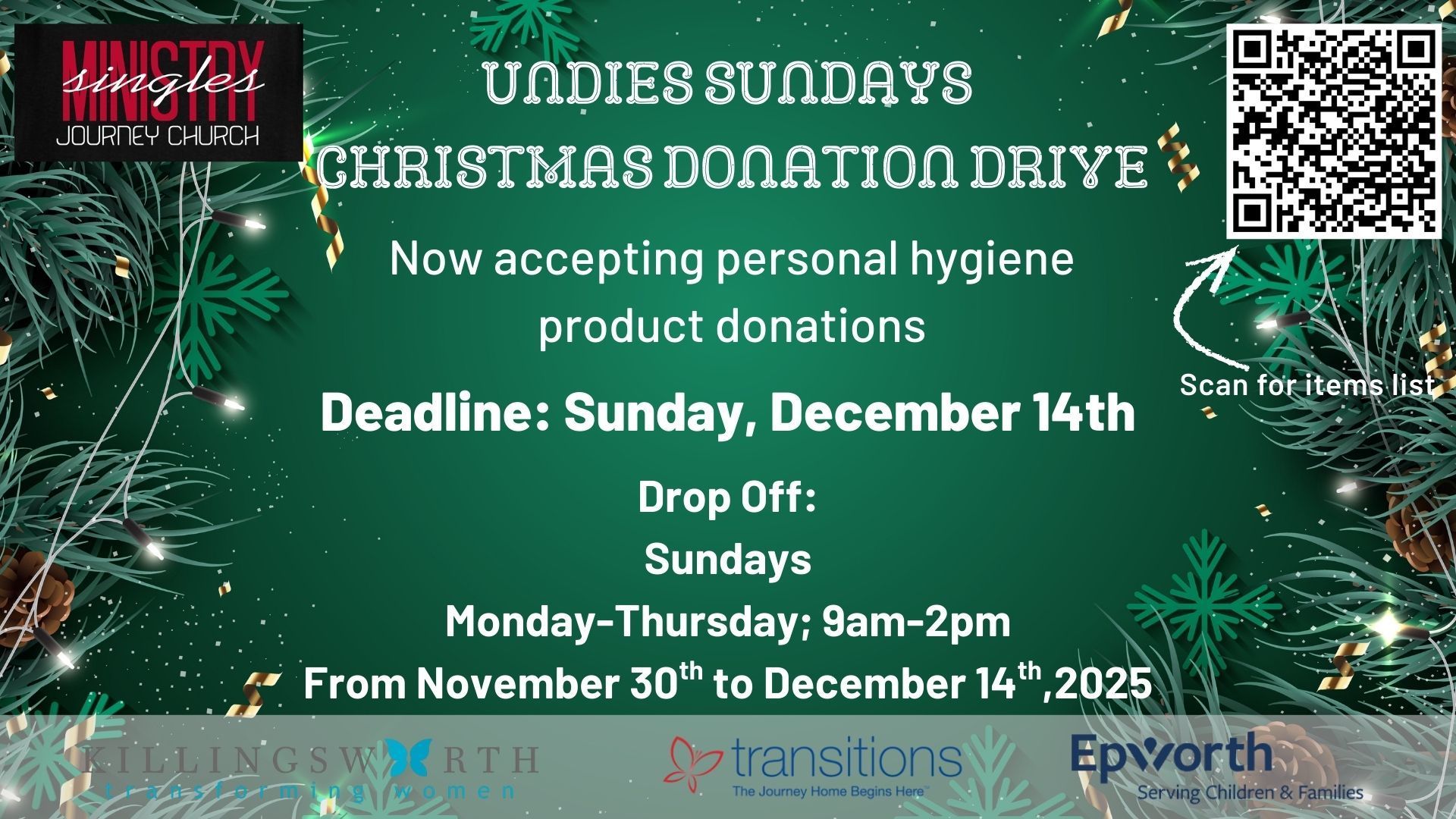 Undies Sunday Collection Drive