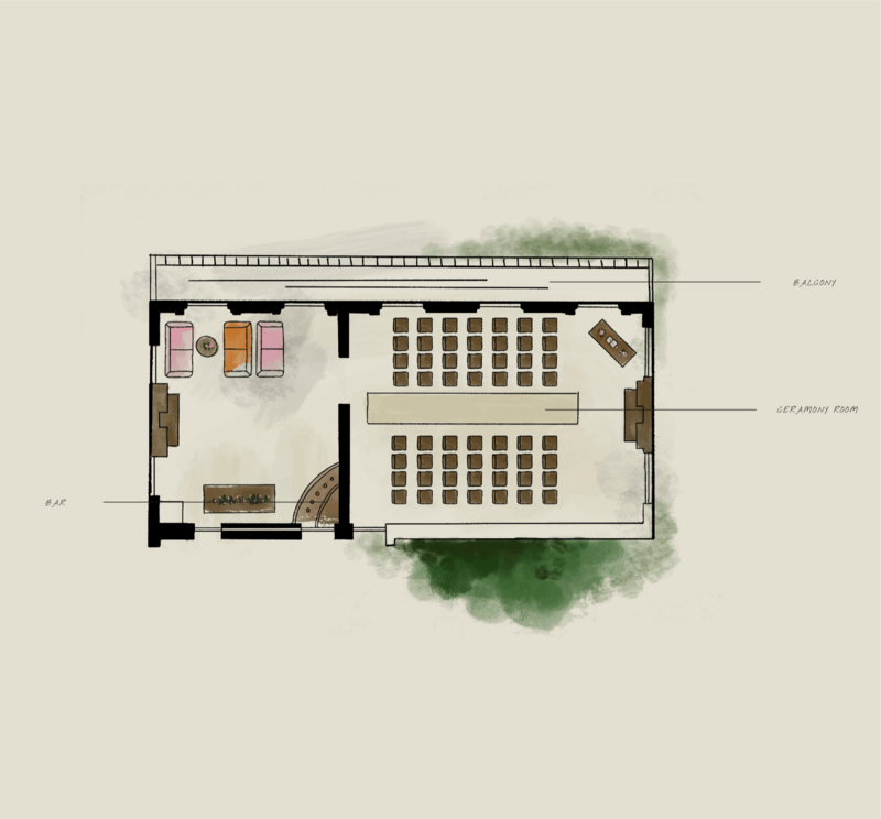 A floor plan of a building with a lot of squares on it