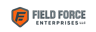 Logo of Field Force Enterprises LLC: Orange shield with "F," "FIELD FORCE," and "ENTERPRISES LLC" text.