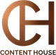 A logo for content house with a brown letter h