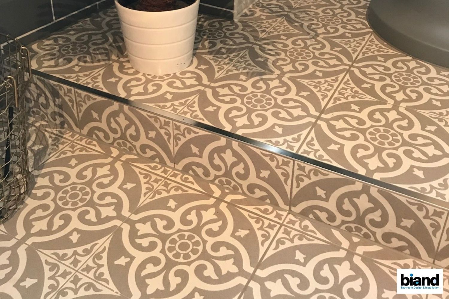 tiled floor wet room