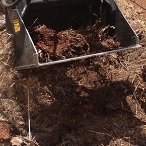 excavating soil
