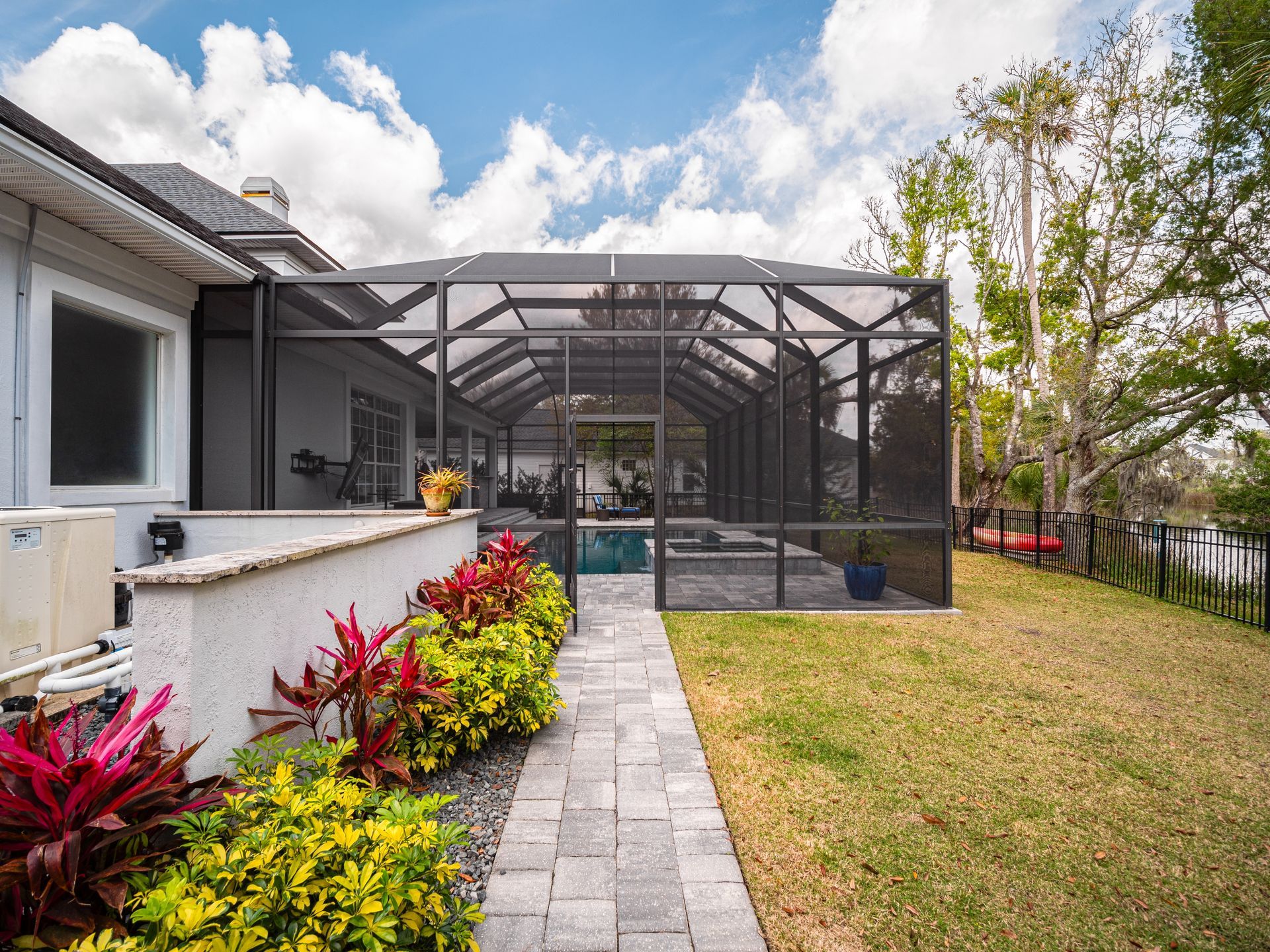 Screened in pool
