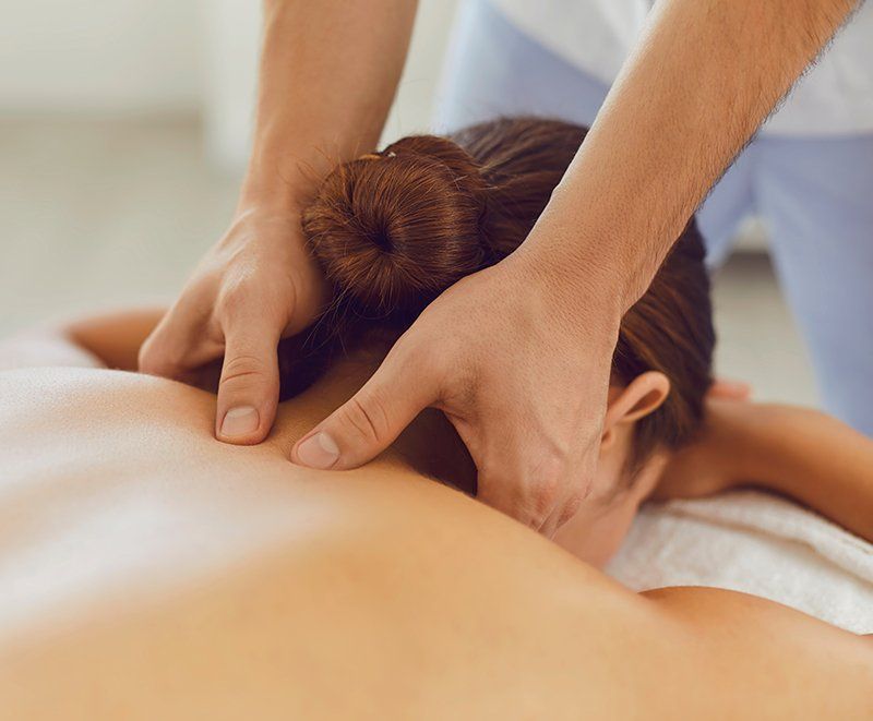 Woman Having Neck Massage