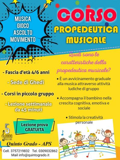 Corsi di musica per bambini studiati per una crescita individuale.