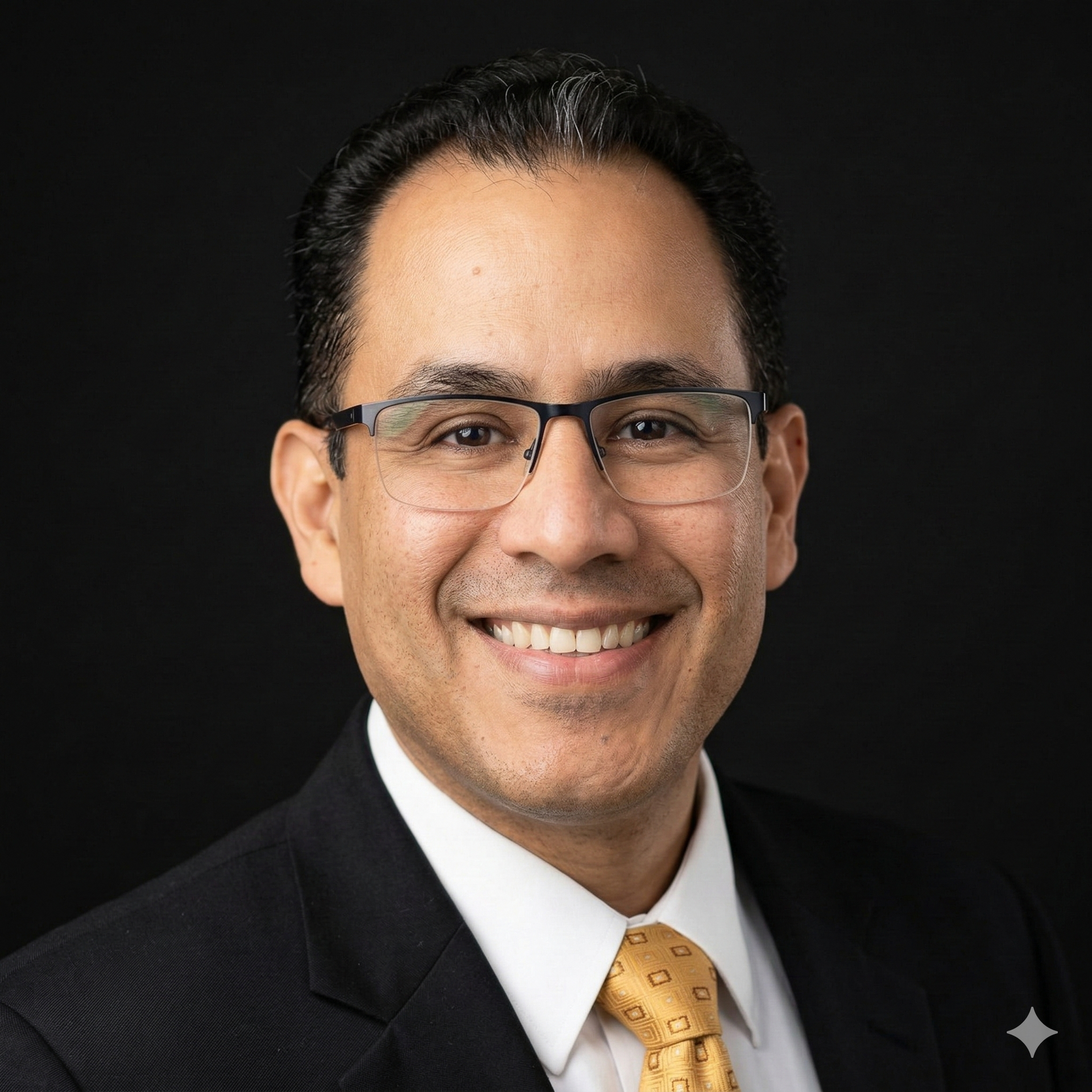 Woman with curly brown hair, wearing a white shirt and black blazer, smiling at the camera.