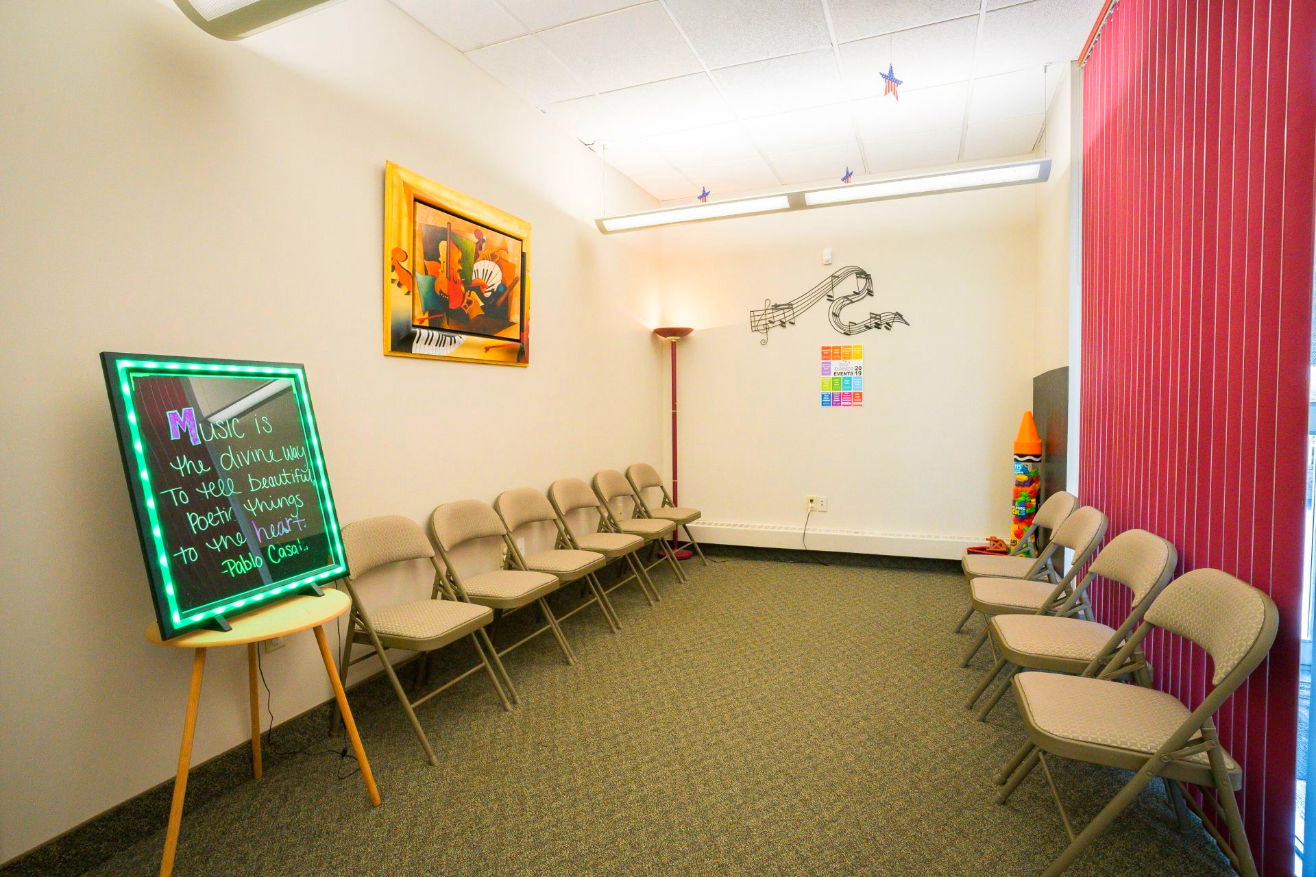 Parent's lounge at Scranton Music Academy.