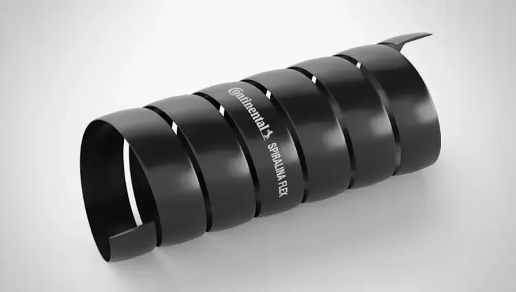 Guaina protettiva a spirale Continental Spiralina Flex in termoplastica nera per tubi idraulici