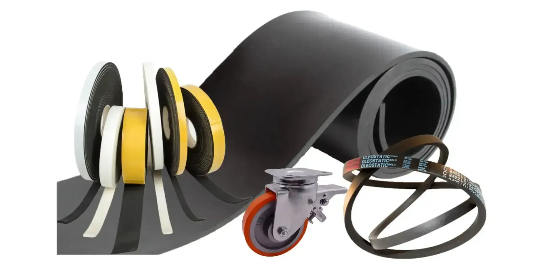 Vendita rotoli gomma industriale, lastre in para e tappeti millerighe