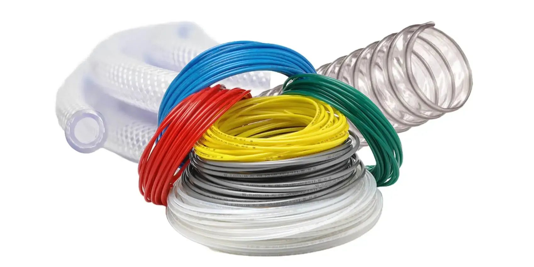 Tubi flessibili colorati in PVC per uso industriale