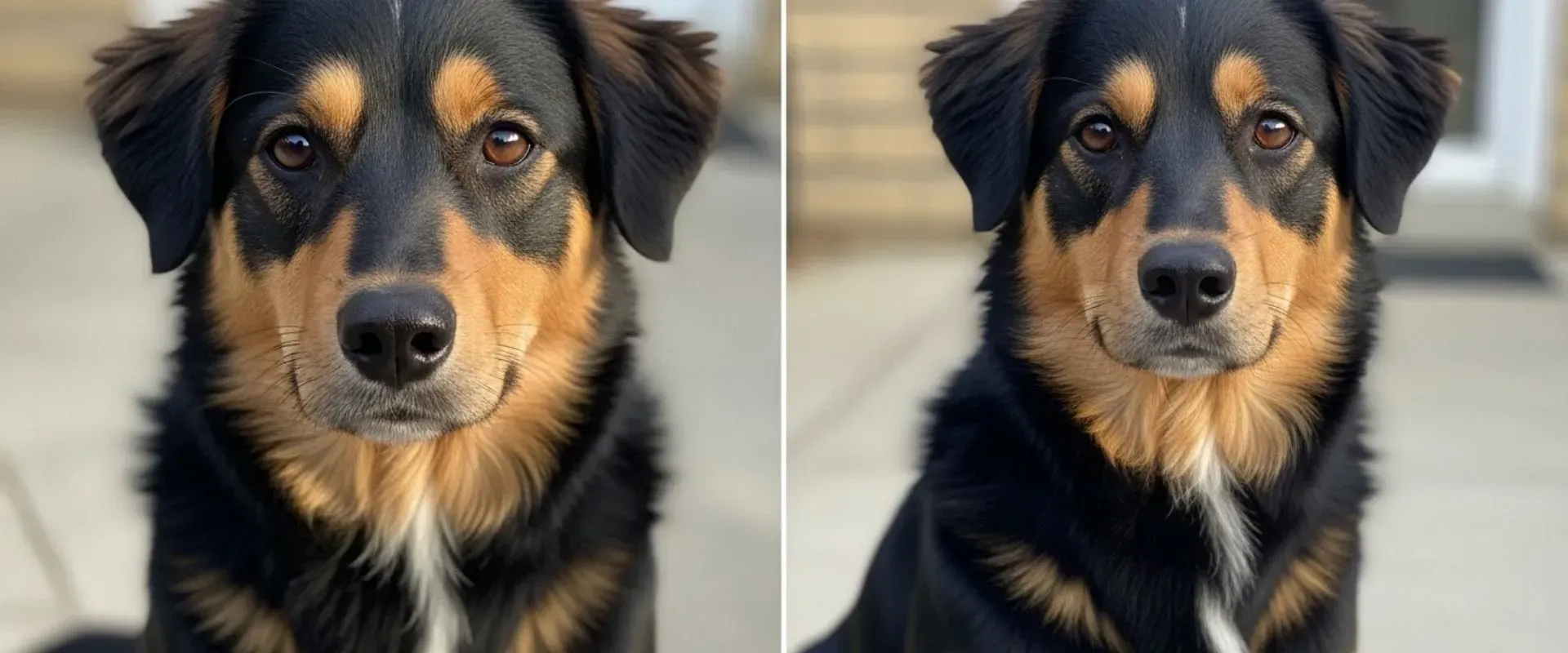 Shiny dog coat tips