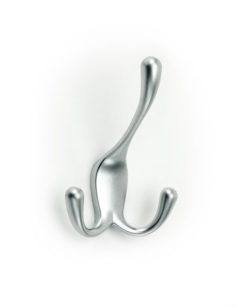 Matte Aluminum Color Option For Three Way Hook Organizer