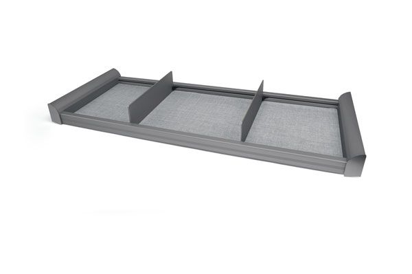 Graphite Color Option For Divided Shelf Organizer