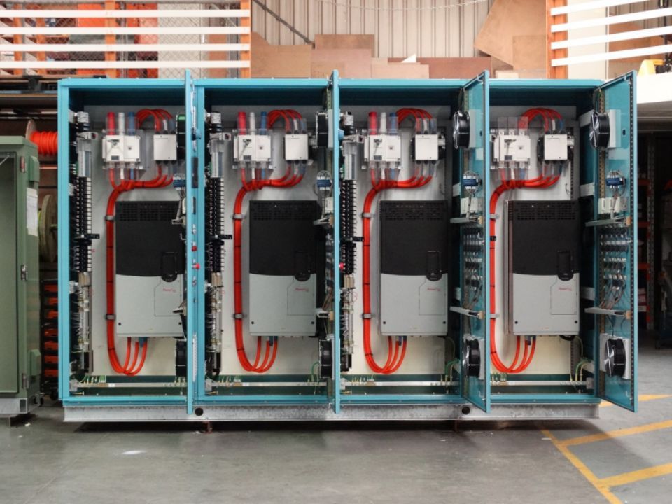 View of custom switchboard