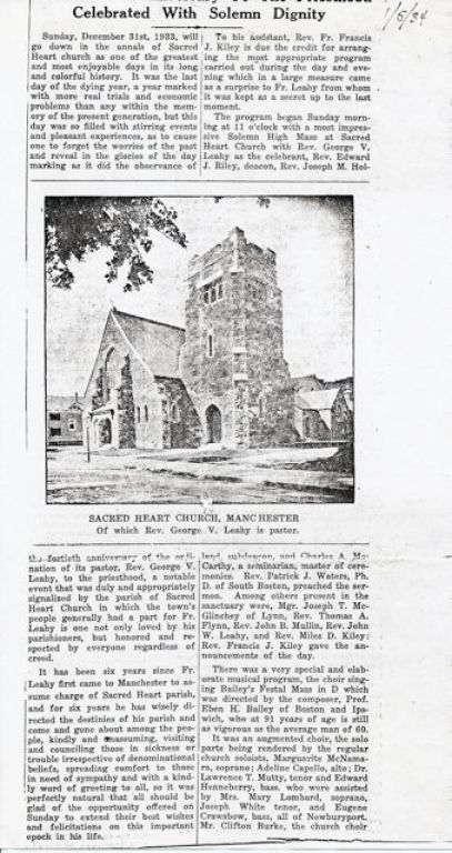 Sacred Heart Church beginnings