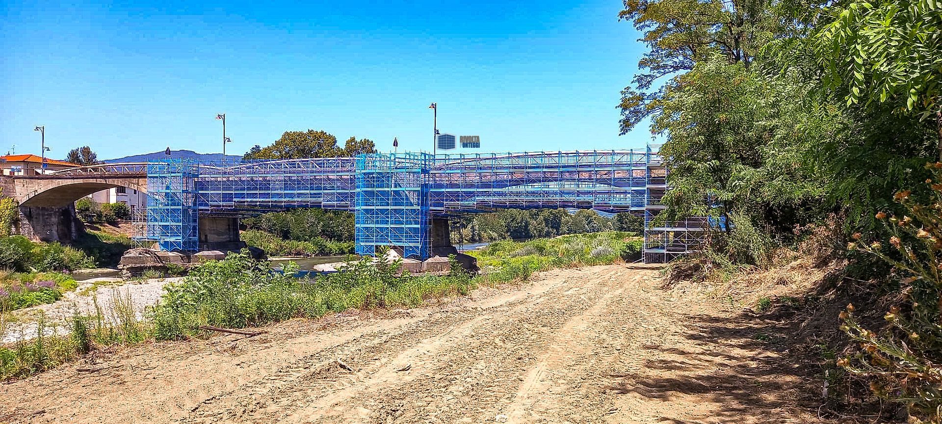 ponteggio sospeso per ponte