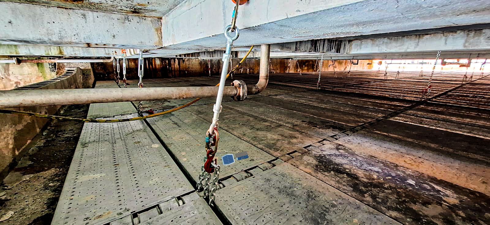 attacco Ponteggio sospeso per pontile