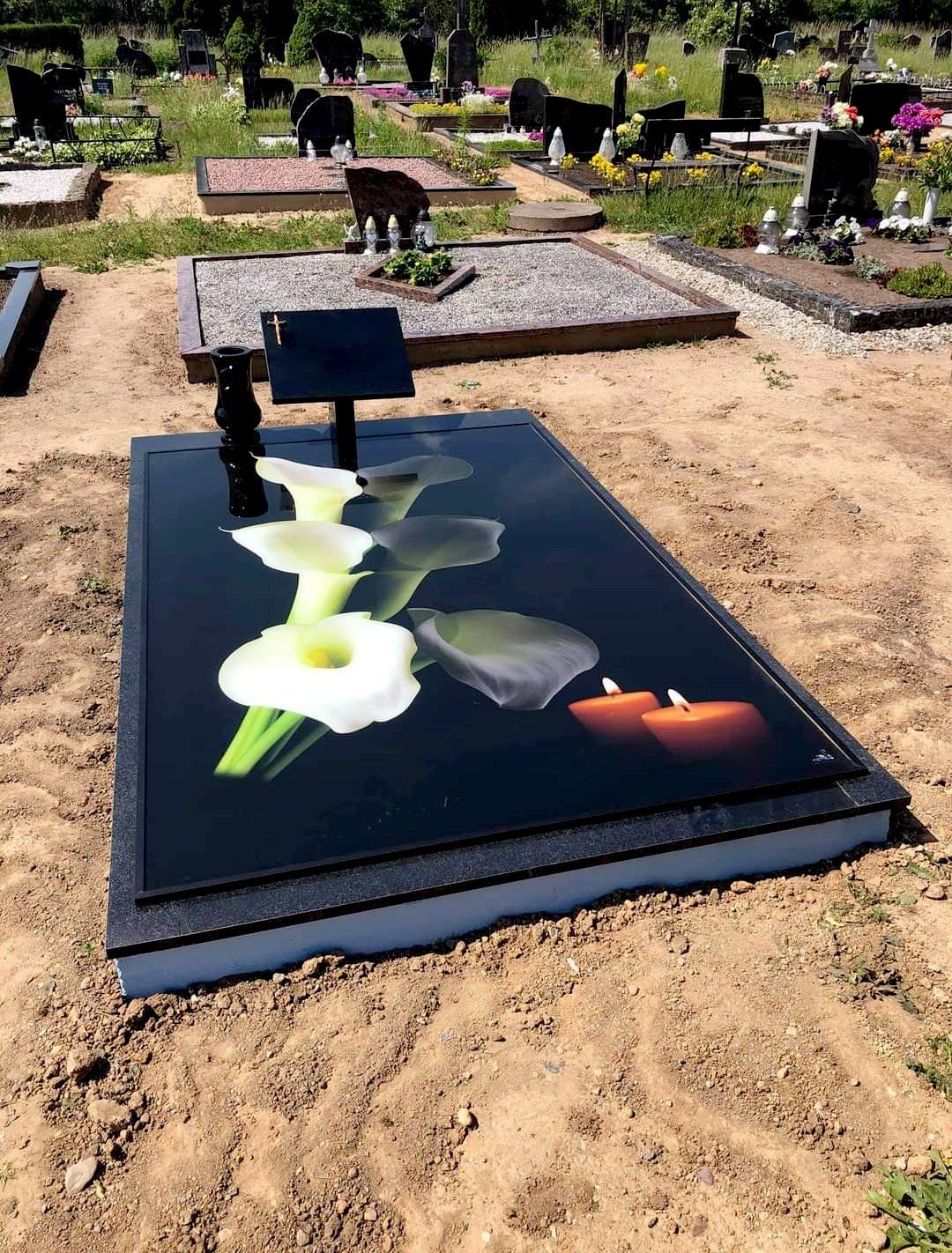 Akmenita, ĮI | kapų dengimas granito ir 3D stiklo plokštėmis