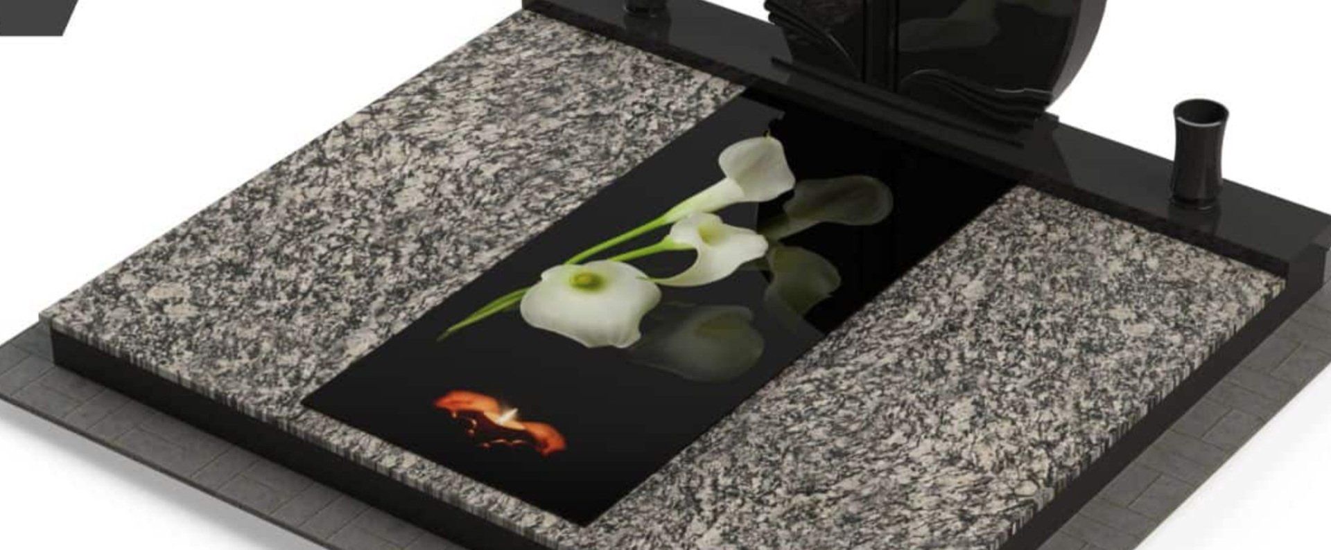 Akmenita, ĮI | kapų dengimas granito ir 3D stiklo plokštėmis