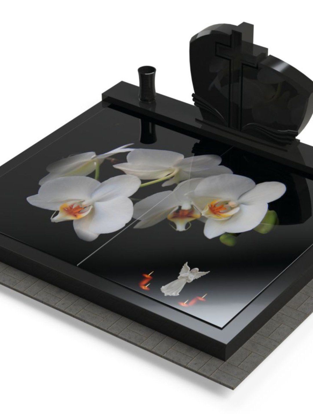 Akmenita, ĮI | kapų dengimas granito ir 3D stiklo plokštėmis