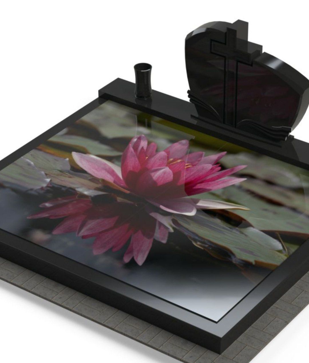 Akmenita, ĮI | kapų dengimas granito ir 3D stiklo plokštėmis