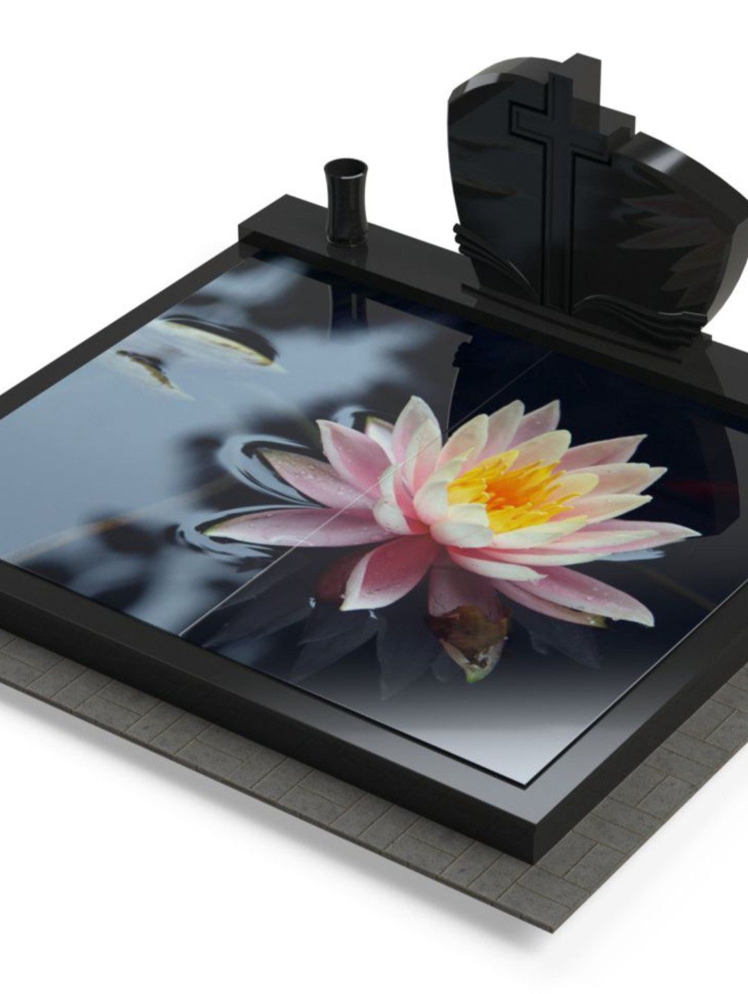 Akmenita, ĮI | kapų dengimas granito ir 3D stiklo plokštėmis