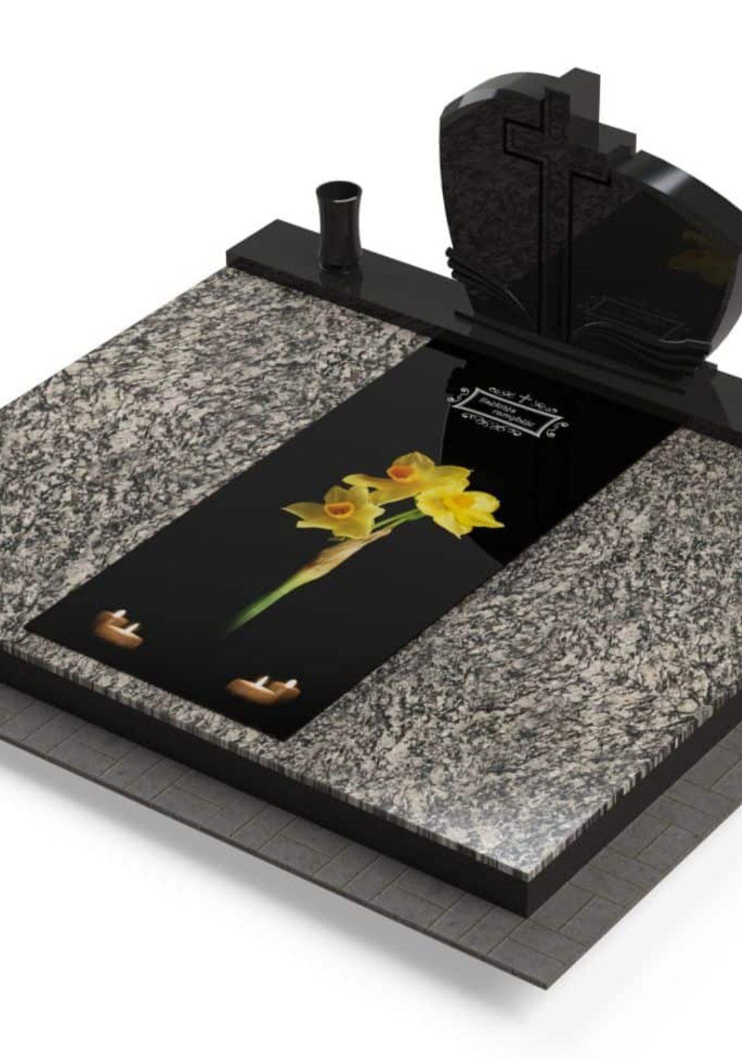 Akmenita, ĮI | kapų dengimas granito ir 3D stiklo plokštėmis