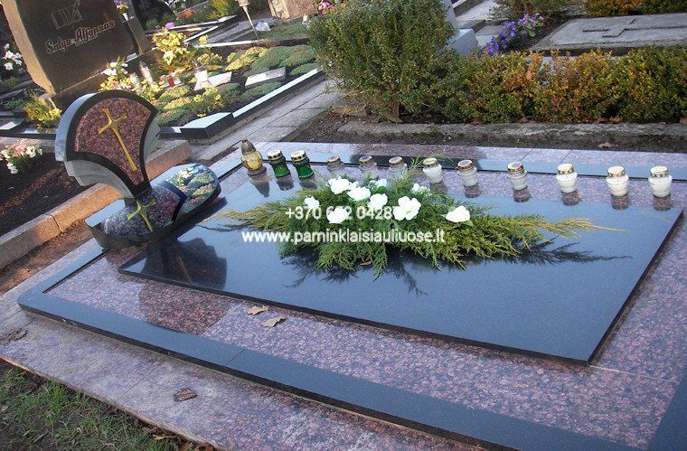 Akmenita, ĮI | kapų dengimas granito ir 3D stiklo plokštėmis