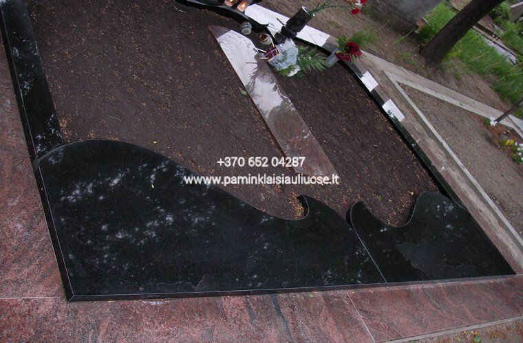 Akmenita, ĮI | kapų dengimas granito ir 3D stiklo plokštėmis